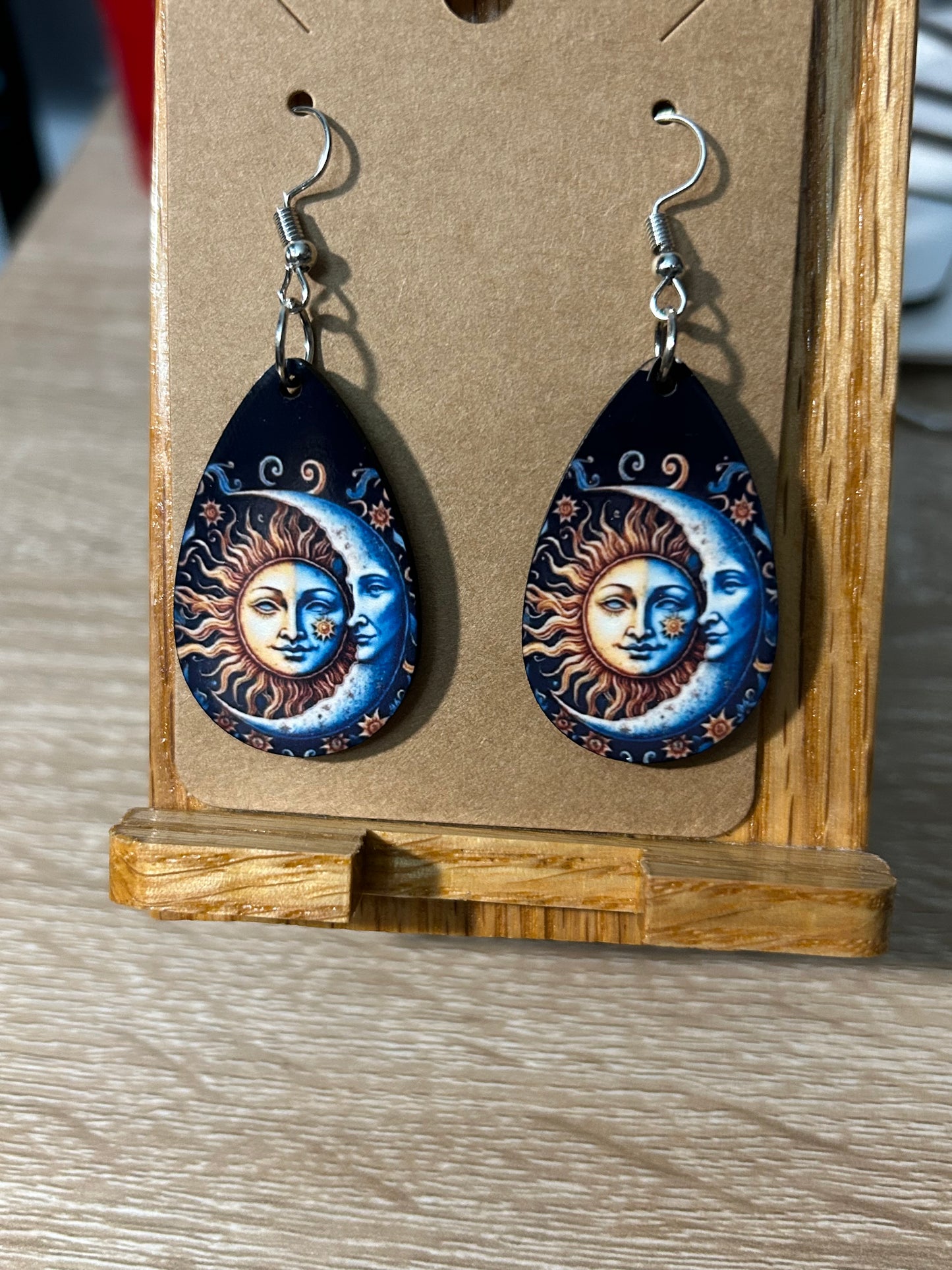 Sun and moon earrings